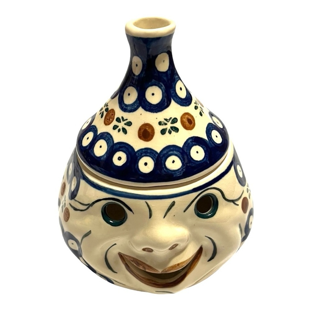 Polish pottery, onion, garlic, vegetable keeper.